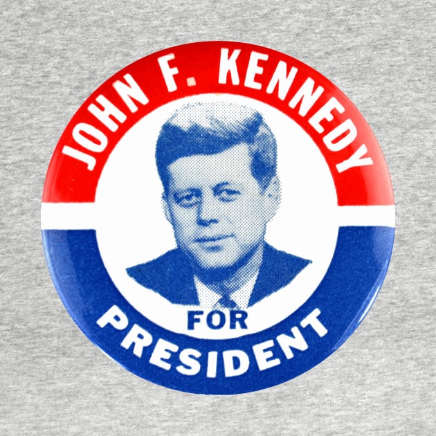 John F Kennedy Presidential Campaign Button Design by Naves